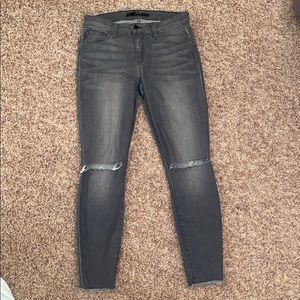 Joe’s Jeans Gray Ripped Skinny Jeans